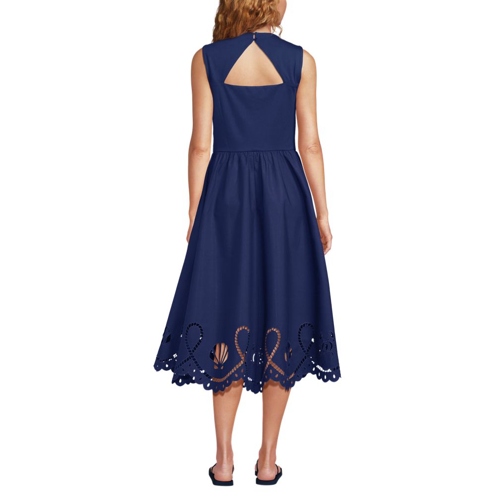 Women's Embroidered Duet Midi Dress | Lands' End