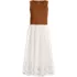 Women's Petite Embroidered Duet Midi Dress, Front