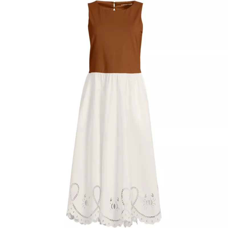 Women's Embroidered Duet Midi Dress, Front
