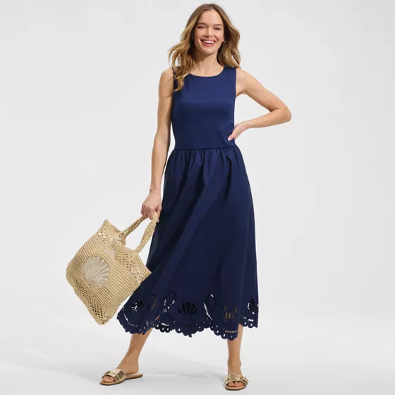 Women's Embroidered Duet Midi Dress - primary