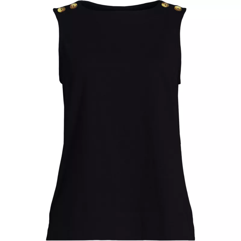 Women's Mariner Button Shoulder Tank, Front