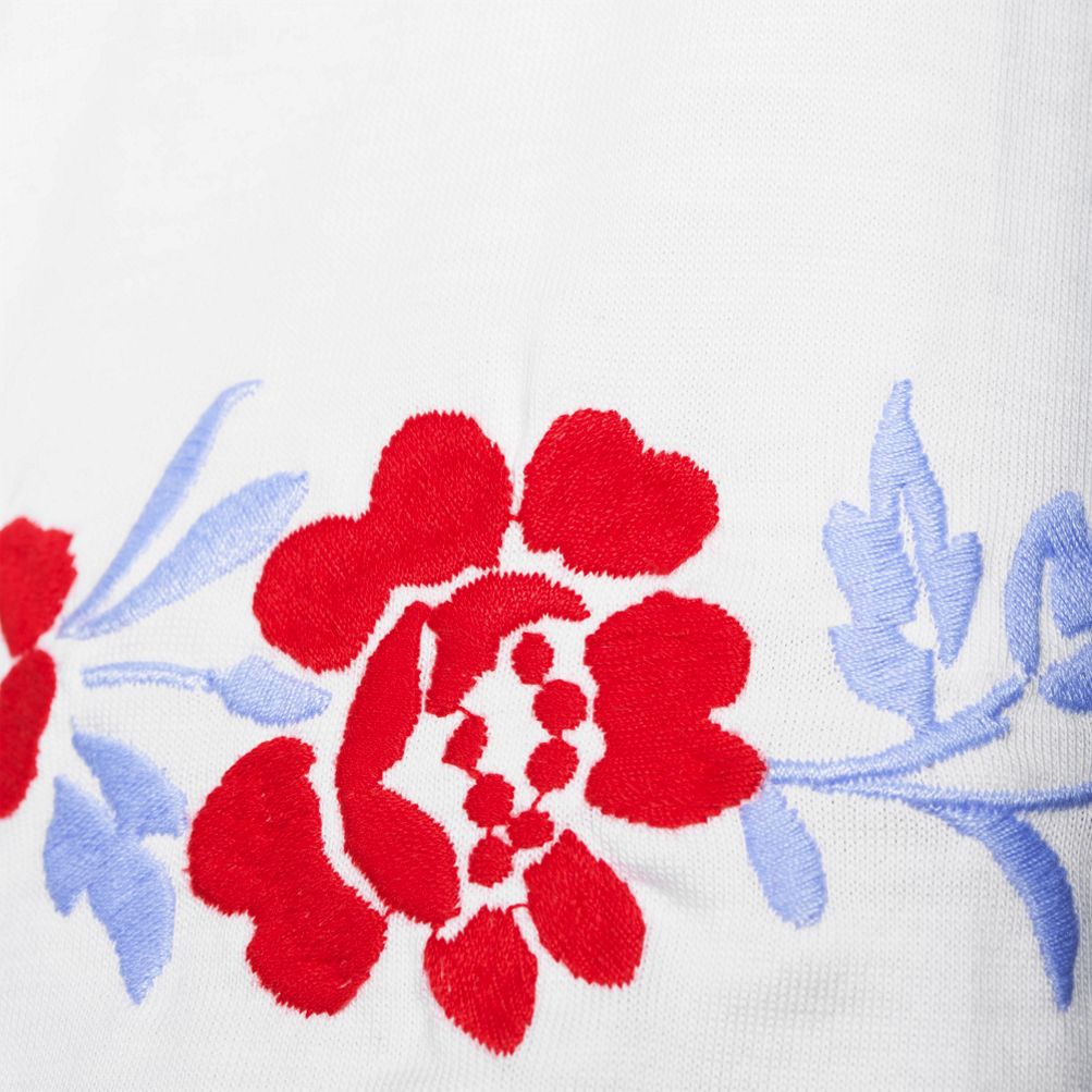 Women's Short Sleeve Supima Cotton Embroidered Crew Neck T Shirt