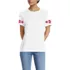 Women's Short Sleeve Supima Cotton Embroidered Crew Neck T Shirt, Front