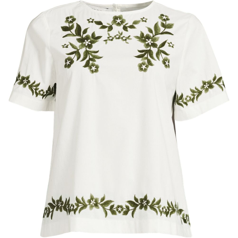 Women's Poplin Eyelet Shirt | Lands' End