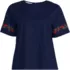 Women's Poplin Embroidered Shirt, Front