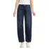Women's Soft Denim Mid Rise Relaxed Barrel Leg Ankle Jeans, Front