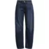 Women's Soft Denim Mid Rise Relaxed Barrel Leg Ankle Jeans, Front