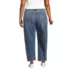 Women's Plus Size Soft Denim Mid Rise Relaxed Barrel Leg Ankle Jeans, Back