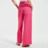 Women's Seersucker High Rise Drawstring Wide Leg Pants, Back
