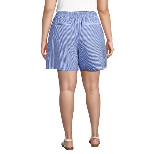 Women's Seersucker High Rise Pull On 7" Shorts - image 3