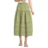 Women's Seersucker Pull On Midi Skirt, Front