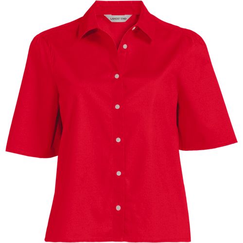 ladies red dress blouses JSKUMAR Women's Lace Dressy Tops Long Sleeve Square Neck Solid Tunic Shirts Hollow Out Elegant Ladies Pullover Blouses Red,M, Size: Medium