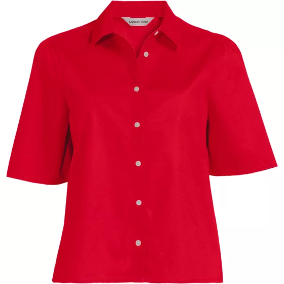Women's Poplin Button Front Shirt - primary