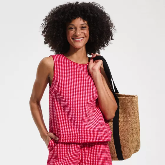 Women's Seersucker Matchback Shell - primary