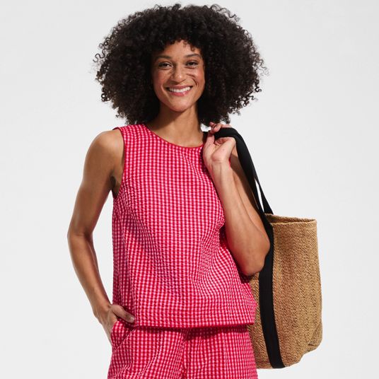 Womens Adult Shell Tank Top Tops | Lands' End