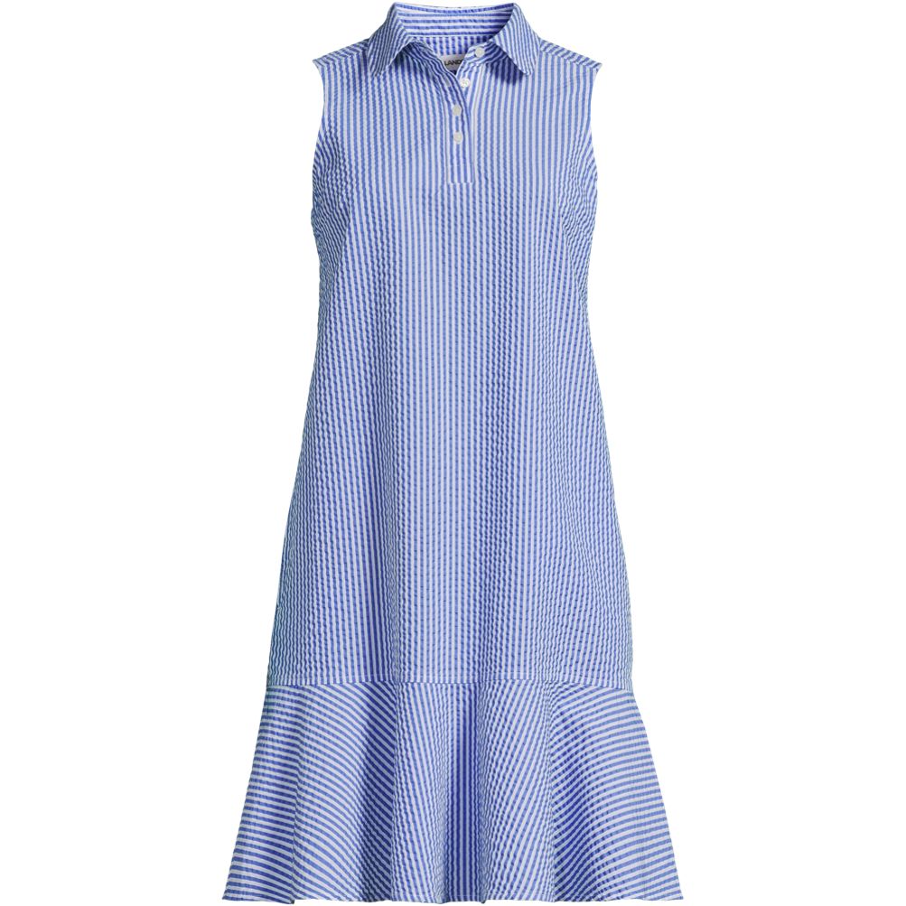 blue flower white dress Midtown Tennis Dress- Royal Blue – Game Set Style main image 0