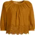 Women's Gathered Eyelet Top, Front