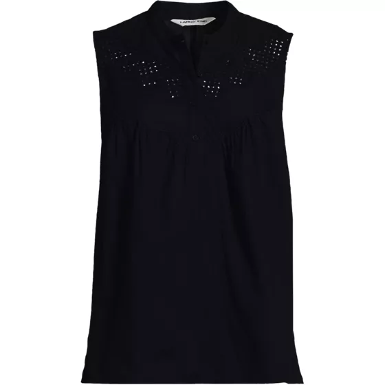 Women's Sleeveless Eyelet Pullover Top - primary
