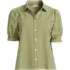 Women's Seersucker Peter Pan Collar Shirt, Front