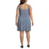 Women's Plus Size Silky Knit Mini Shift Dress, Back