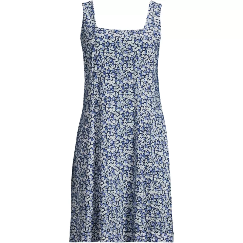 Women's Silky Knit Mini Shift Dress, Front