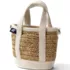 Mini Raffia Open Top Canvas Tote Bag, Front