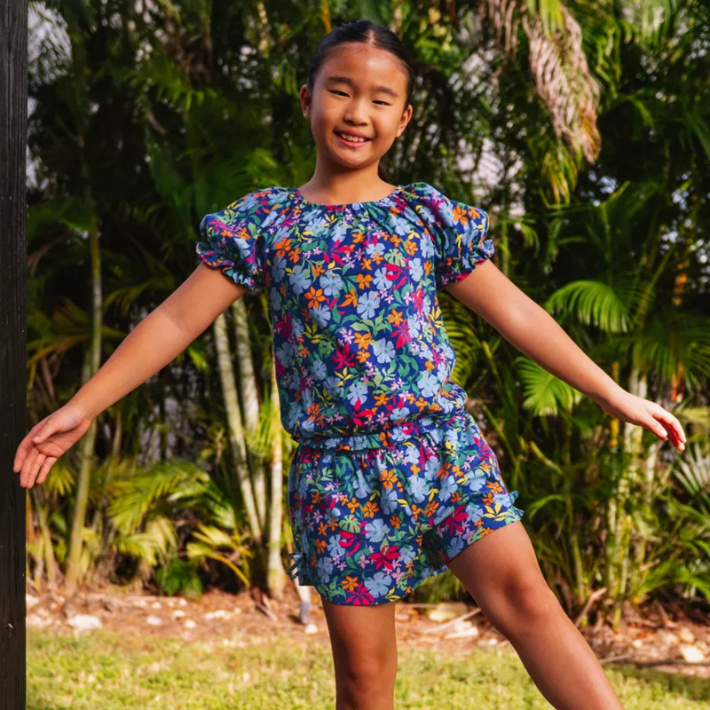 Girls Knit Side Bow Shorts, alternative image