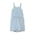 Girls Lightweight Denim Romper, alternative image