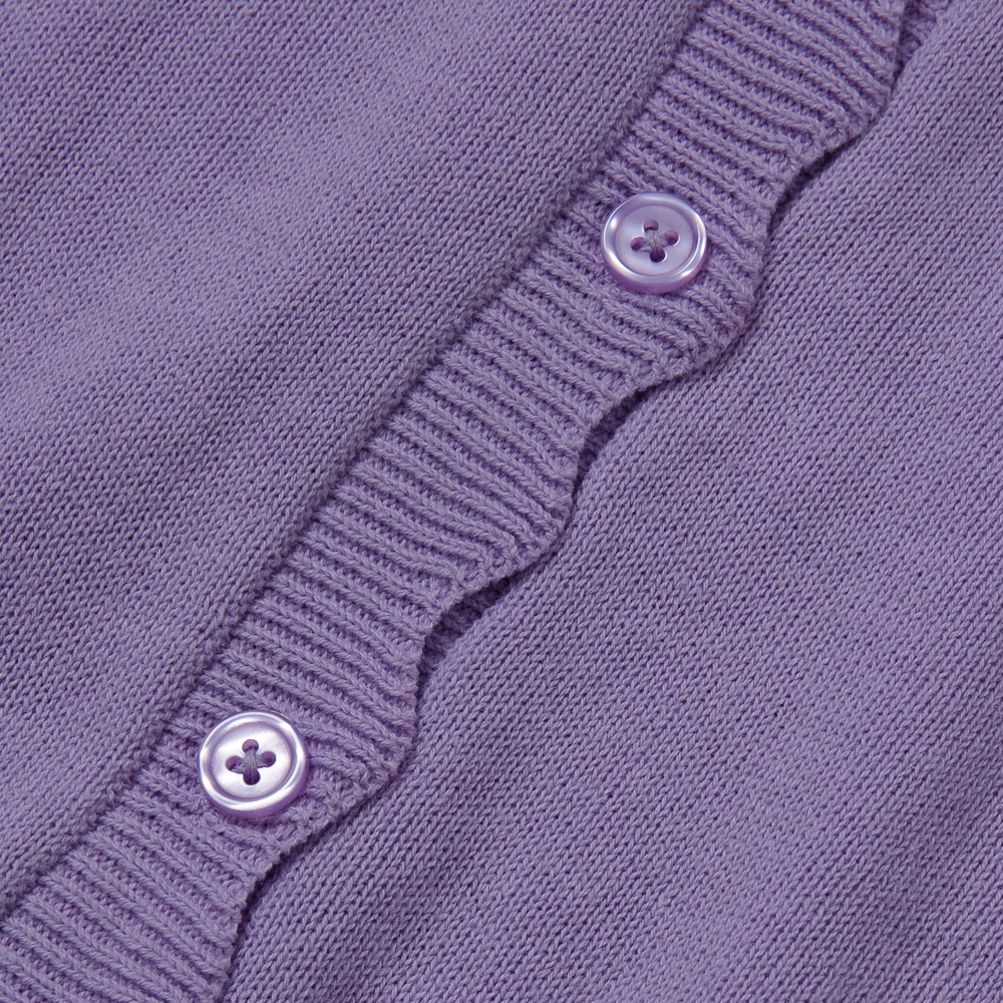 Girls Scalloped Hem Cardigan | Lands' End