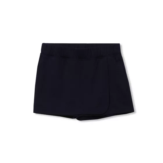 Girls Wrap Front Knit Skort - primary