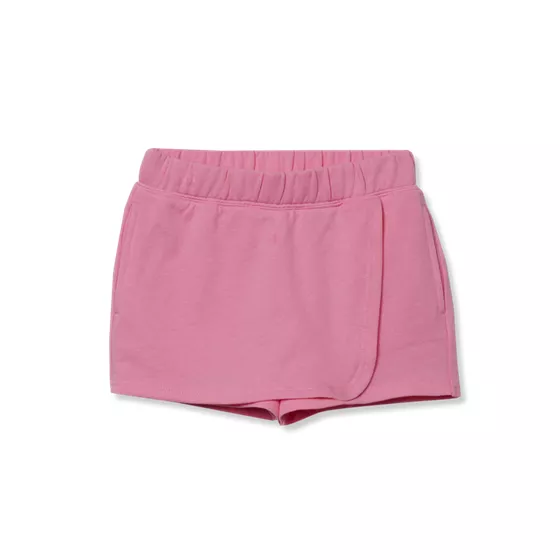 Girls Wrap Front Knit Skort - primary