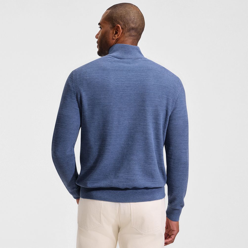 Men's Long Sleeve Summer Weight Quarter Zip | Lands' End
