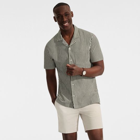 lands end short sleeve dress shirts Men's Short Sleeve Sail Rigger Oxford Shirt - Lands' End - Green