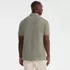 Men's Short Sleeve Cotton Linen Vertical Stripe Button Through Camp Collar Shirt, Back