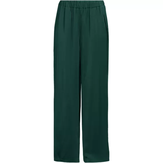 Women's Satin Mid Rise Relaxed Pull On Wide Leg Pants - primary