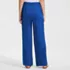 Women's Satin Mid Rise Relaxed Pull On Wide Leg Pants, Back
