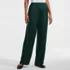 Women's Satin Mid Rise Relaxed Pull On Wide Leg Pants, Front