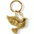 Metallic Embroidered Bird Bag Charm, Front