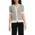 Women's Cotton Viscose Short Sleeve Cardigan Sweater, Front
