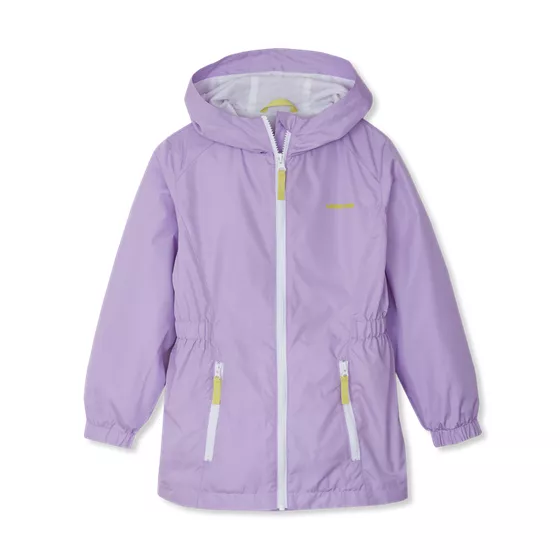 Girls Hooded Water Resistant Rain Jacket - primary