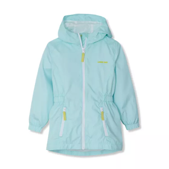 Girls Hooded Water Resistant Rain Jacket - primary