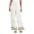 Women's Poplin High Rise Extra Wide Leg Embroidered Pants, Front