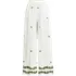 Women's Poplin High Rise Extra Wide Leg Embroidered Pants, Front