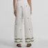 Women's Poplin High Rise Extra Wide Leg Embroidered Pants, Back