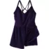 Women's Tugless V-Neck Strappy X-Back Swim Romper, alternative image
