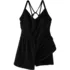 Women's Long Torso Tugless V-neck Strappy X-Back Swim Romper, alternative image
