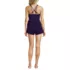 Women's Tugless V-Neck Strappy X-Back Swim Romper, Back