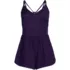 Women's Tugless V-Neck Strappy X-Back Swim Romper, Front