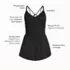 Women's Tugless V-Neck Strappy X-Back Swim Romper, alternative image