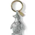 Metallic Embroidered Penguin Bag Charm, Front